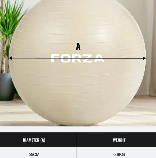 FORZA Anti-Burst Yoga Ball & Pump