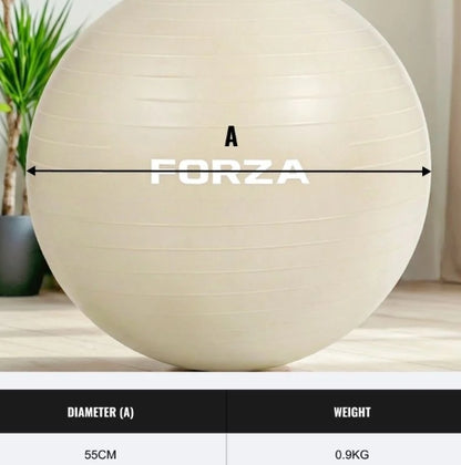 FORZA Anti-Burst Yoga Ball & Pump