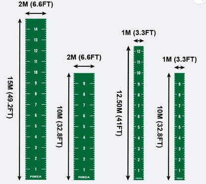 FORZA numbered sprint/sled track ( 4 x sizes )