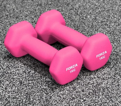 FORZA Neoprane Hex Dumbells  ( 0.5kg - 16kg )
